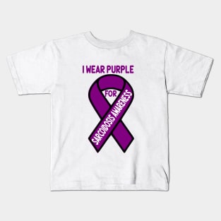 I wear purple for Sarcoidosis Awareness Kids T-Shirt